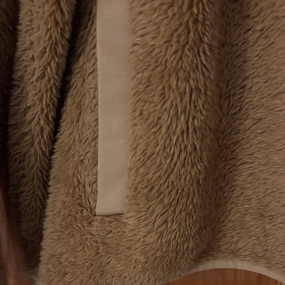 J. Crew Tan Teddy Jacket with Neon Accents - Picture 3 of 5